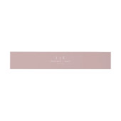 Dusty Rose Wedding Monogram Einladungsbanderole (Flach)