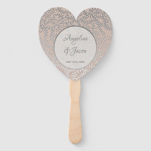 Dusty Rose Wedding Party Fächer (Vorderseite)