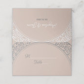 Dusty Rose Wedding Platzkarte (Außenseite Aufgefaltet)