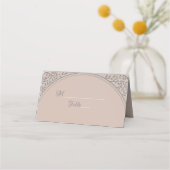 Dusty Rose Wedding Platzkarte (Vorderseite)