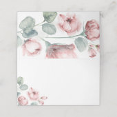 Dusty Rose Wedding Platzkarte (Außenseite Aufgefaltet)