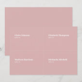 Dusty Rose Wedding Platzkarte DIY (Vorne/Hinten)