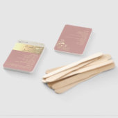 Dusty Rose Wedding Program Hand Fan Fächer (Non-assembled)