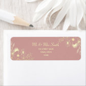 Dusty Rose Wedding Rücksendeadresse (Insitu)