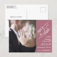 Dusty Rose Wedding Save the Date Foto Calligrafy