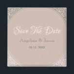 Dusty Rose Wedding speichern das Datum der Einladu Magnet<br><div class="desc">Minimalistische,  elegante,  einfach staubige Hochzeit der Rose spart den Datums-Einladungsmagneten mit moderner Kalligraphie-Schrift. Ideal für Hochzeiten im Frühling oder Sommer.</div>