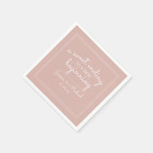 Dusty Rose Wedding Sweet Ending New Begin Serviette (Ecke)