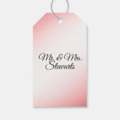 Dusty Rose Wedding Vielen Dank Geschenkanhänger (Rückseite)