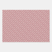 Dusty Rose Weihnachtstypografie - Moderner Urlaub Geschenkpapier Set (Vorderseite 3)