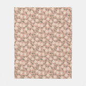 Dusty Rose White Modern Farmhouse Daisy Pattern Fleecedecke (Vorderseite)