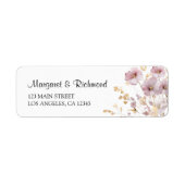 Dusty Rose Wildblume Floral Wedding Address (Vorne)