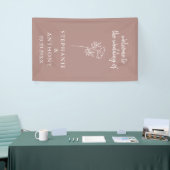 Dusty Rose Wildblume Hochzeitsbanner Banner (Messeveranstaltung)