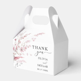 Dusty Rose Wildblumen Elegante Blumenhochzeit Geschenkschachtel