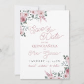 Dusty Rose Xv Save the Date (Vorderseite)