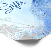 Dusty Royale Winter Snowflake Prinzessin Quinceañe Poster (Ecke)