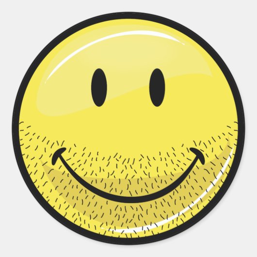 Dusty Ruff Bearded Face Runder Aufkleber (Vorderseite)