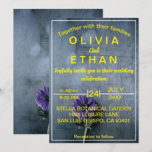 Dusty rustic gold elegante Hochzeitseinladung Einladung