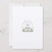 Dusty Sage and Dove White Love Birds Wedding Einladung (Rückseite)