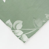 Dusty Sage Blumengrün Blume Grünmuster Fleecedecke (Ecke)