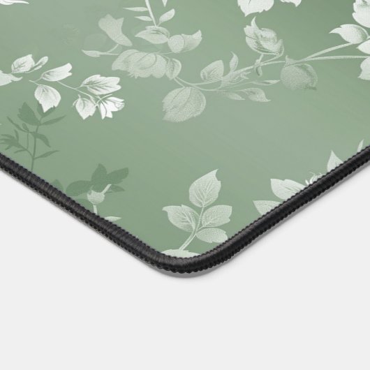 Dusty Sage Blumengrün Blume Grünmuster Schreibtischunterlage (Ecke)