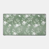 Dusty Sage Blumengrün Blume Grünmuster Schreibtischunterlage (Vorderseite)