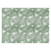 Dusty Sage Blumengrün Blume Grünmuster Tischdecke (Vorderseite (Horizontal))