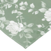 Dusty Sage Blumengrün Blume Grünmuster Tischdecke (Schrägansicht)