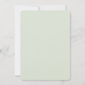 Dusty Sage Botanische Hochzeitseinladung Einladung (Rückseite)