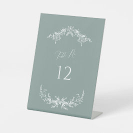 Dusty Sage Cottage Table Number Sockelschild