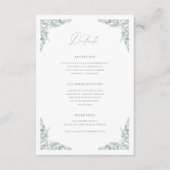 Dusty Sage Details Enclosure Card Wedding Info Begleitkarte (Vorderseite)