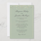 Dusty Sage Elegant QR Code Hochzeit Einladung (Vorderseite)