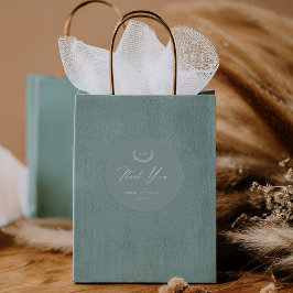 Dusty Sage Favor Sticker Wedding Thank you Tag