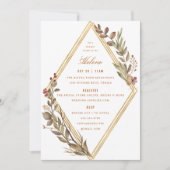 Dusty Sage Gold Diamond Rust Fall Brautparty Einladung (Vorderseite)