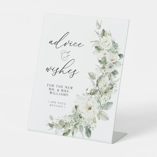 Dusty Sage Green Advice & Wishpedes Pedestal Sockelschild (Vorderseite)
