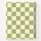 Dusty Sage Green and Butter Yellow Checkerboard Notizblock (Rückseite)