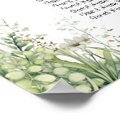 Dusty Sage Green Blume 10 Tische Hochzeitssitze Poster (Ecke)