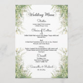 Dusty Sage Green Blume 12x18' Hochzeitsmenü Menükarte (Vorderseite)