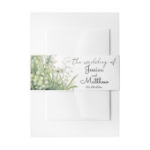 Dusty Sage Green Blume Hochzeit Einladungsbanderole (Vorderseite Beispiel)