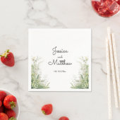 Dusty Sage Green Blume Hochzeit Serviette (Beispiel)