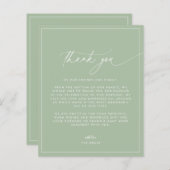 Dusty Sage Green Danke-Card (Vorne/Hinten)