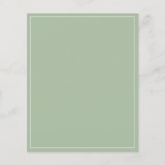 Dusty Sage Green Danke-Card (Rückseite)