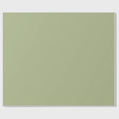 Dusty Sage Green Solid Color Geschenkpapier (Flach)