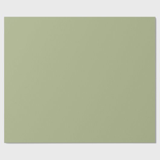 Dusty Sage Green Solid Color Geschenkpapier (Flach)