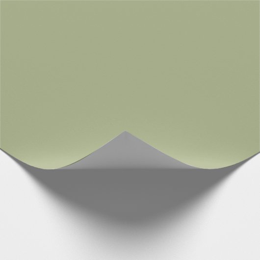 Dusty Sage Green Solid Color Geschenkpapier (Ecke)