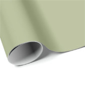 Dusty Sage Green Solid Color Geschenkpapier (Rolleneckpunkt)