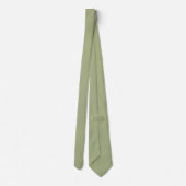 Dusty Sage Green Solid Color Krawatte (Rückseite)