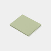 Dusty Sage Green Solid Color Post-it Klebezettel (angewinkelt)