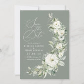 Dusty Sage Green speichert Datumskarten Save The Date (Vorderseite)