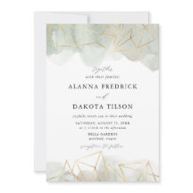 Dusty Sage Green Watercolor Goldene Hochzeit