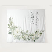 Dusty Sage Green Wedding Backdrops Wandteppich (Vorderseite (Horizontal))